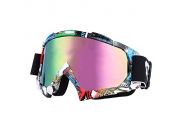 Motocross Goggles,HTOMT Adjustable Motorcycle Riding Glasses Eyewear Windproof Anti-UV Safety Anti-fog Ski Goggles Outdoor for Snow Skiing, Cycling, Climbing