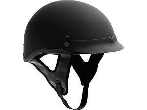 Fuel Helmets SH-HHFL65 HH Series Half Helmet, Flat Black, Medium